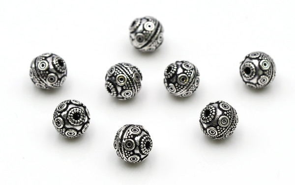 Bild von Kugeln verziert, Silber 925 geschwärzt (ca. 12g.)