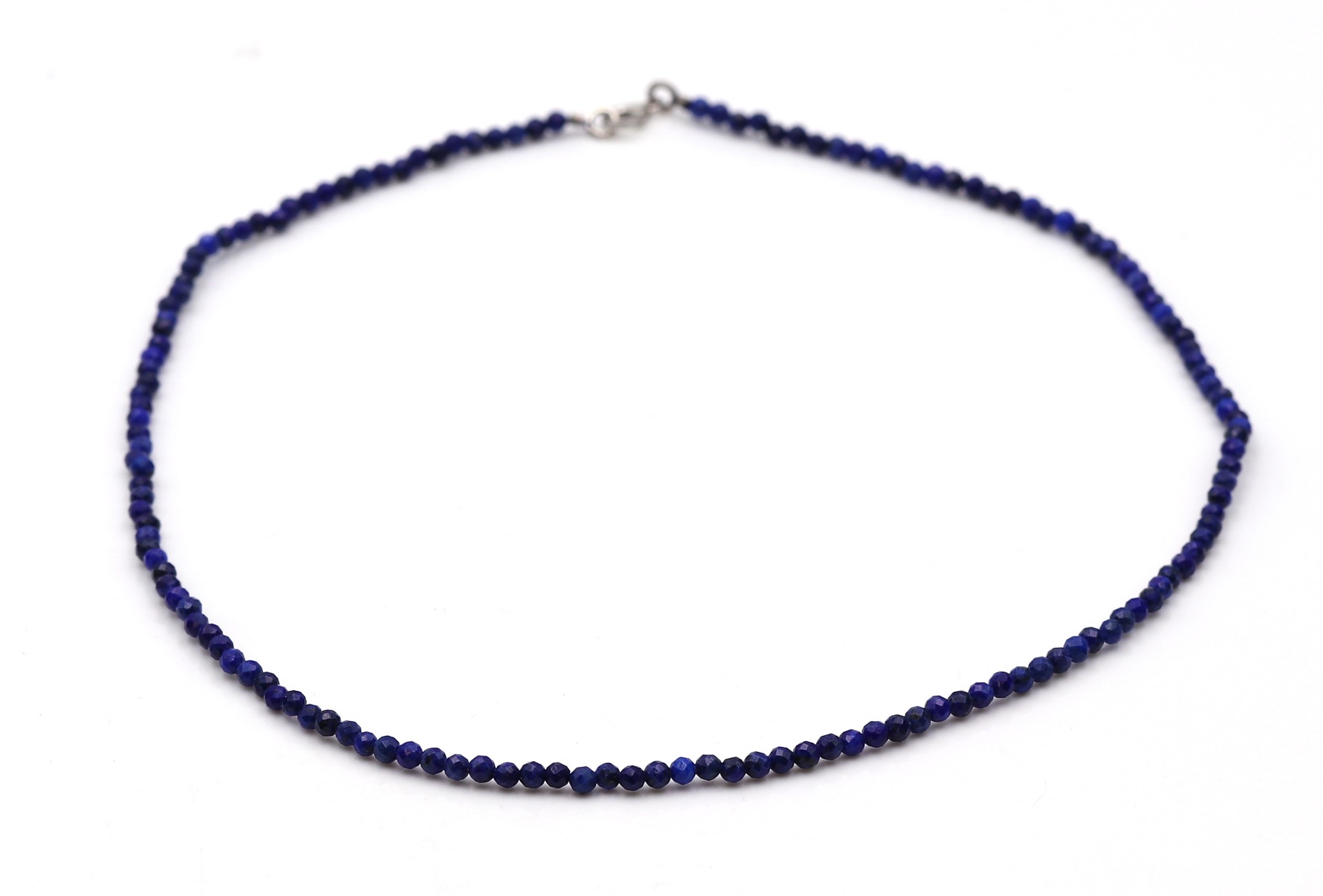 Image de Lapis fac. Kugeln 3mm, 41cm Kette mit Silberverschluss