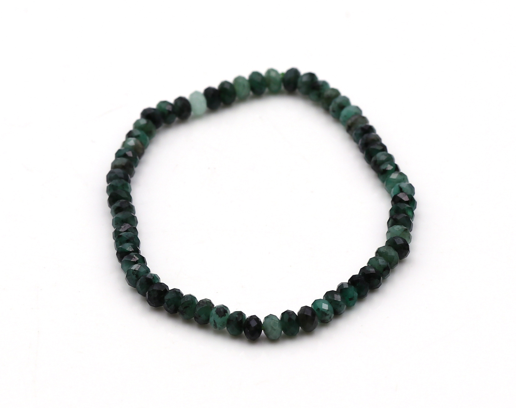 Bild von Smaragd fac. Button  4-4.5mm Armband