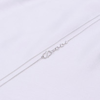 Image de Hand der Fatima Halskette 45m, Silber 925