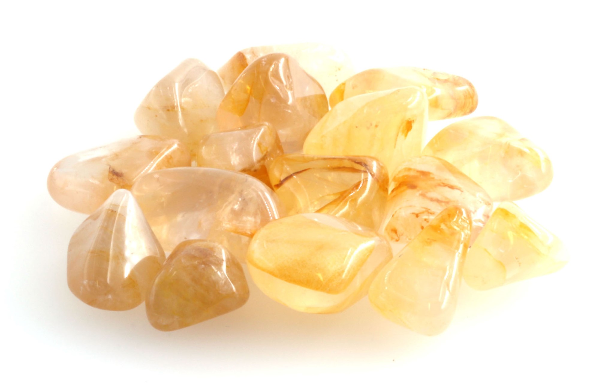 Immagine di Golden Healer (Eisenkiesel gelb) Trommelsteine, Madagaskar (VE: 300g)