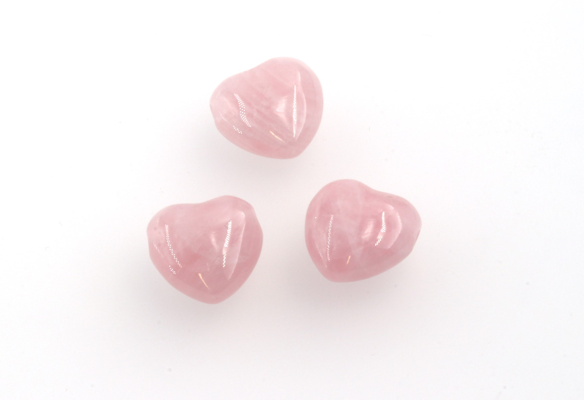 Immagine di Rosenquarz "Love Hearts" 20mm mit 2.5mm Loch Anhänger