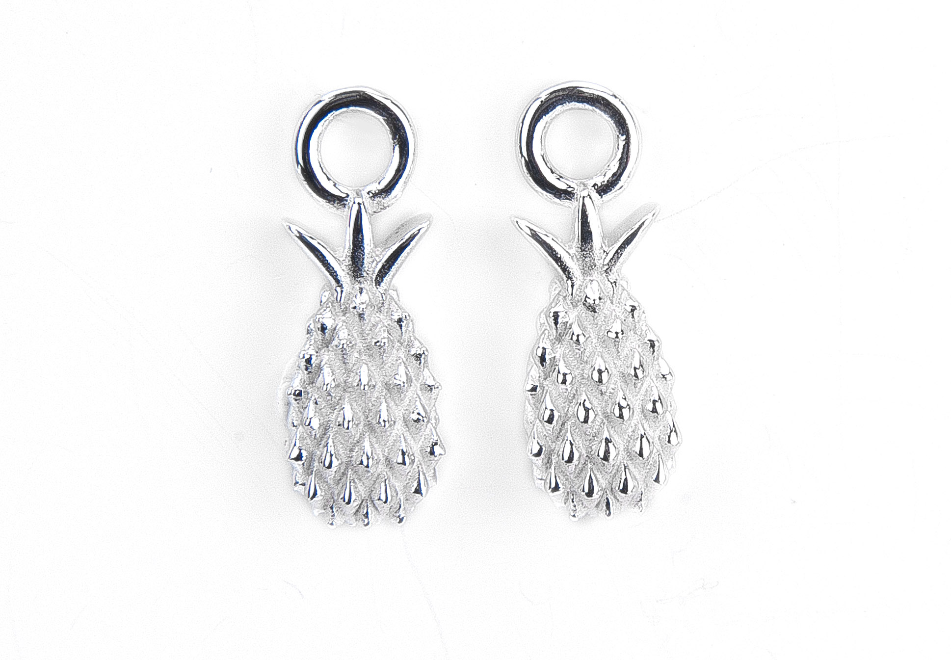 Image de Ananas 7x19mm Anhänger, Silber 925