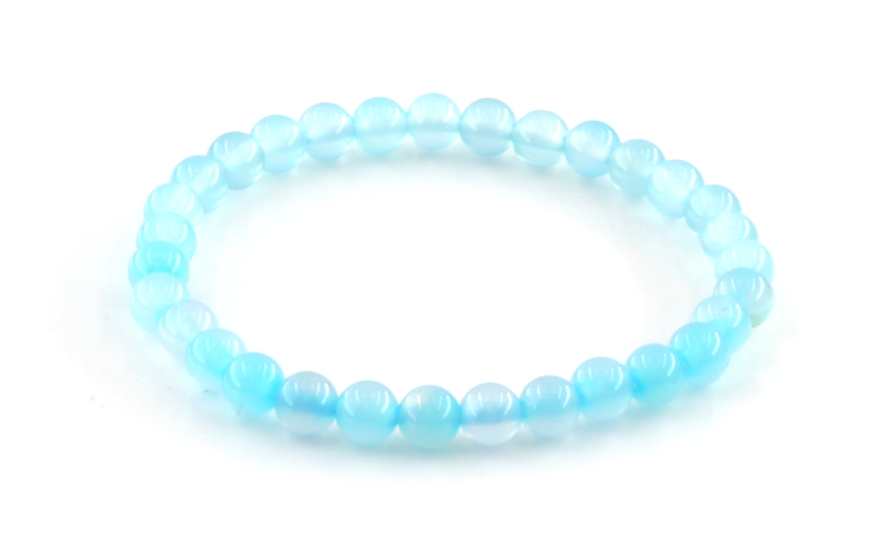 Image de Aqua Achat Kugeln Armband (gefärbt)