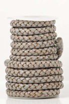 Image de Lederband geflochten 8mm grau antik, auf 5m-Rolle