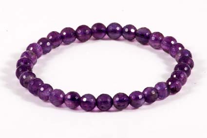 Bild von Amethyst fac. Kugeln  6mm Armband