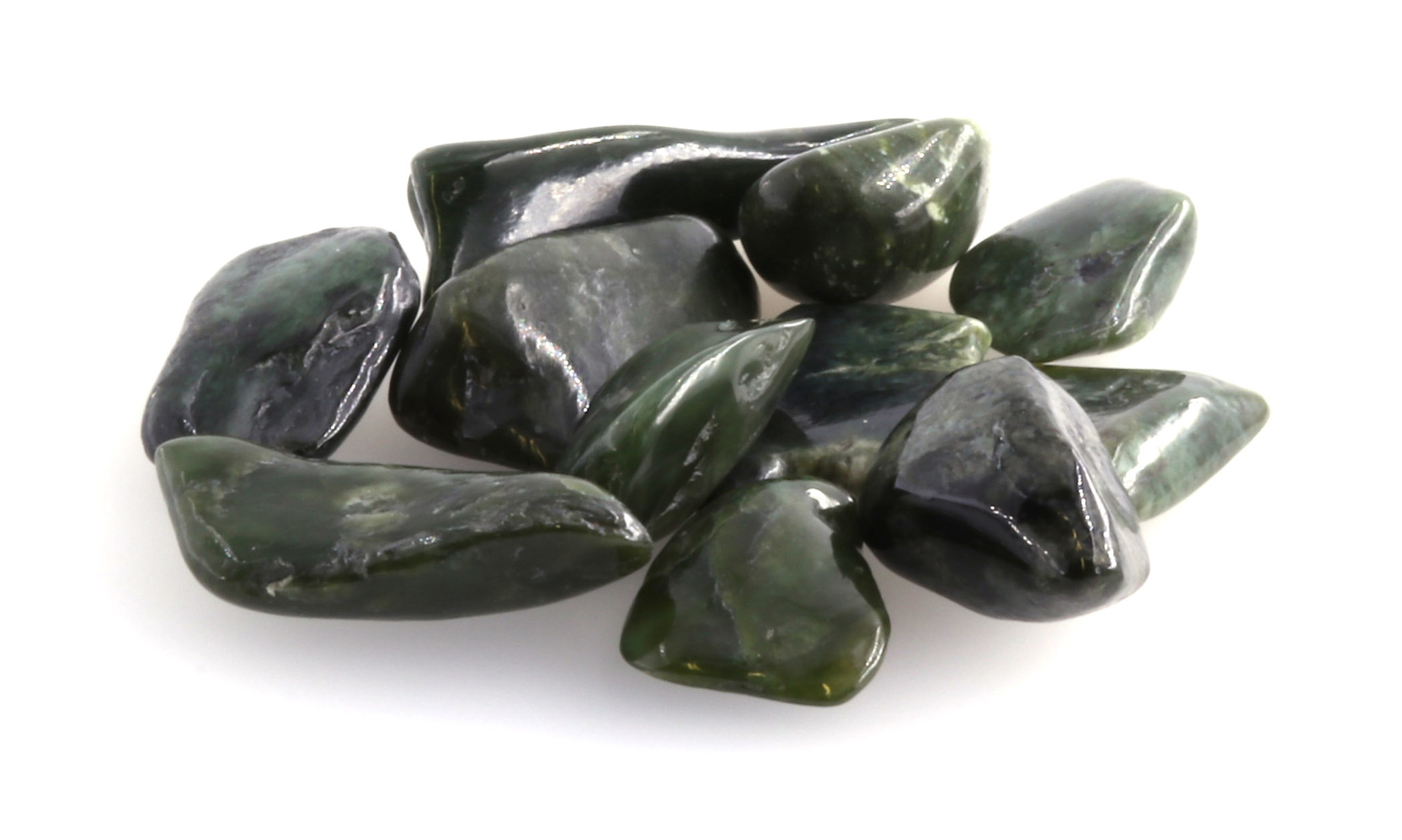 Bild von Nephrit (Canada Jade) Trommelsteine (VE: 300g)