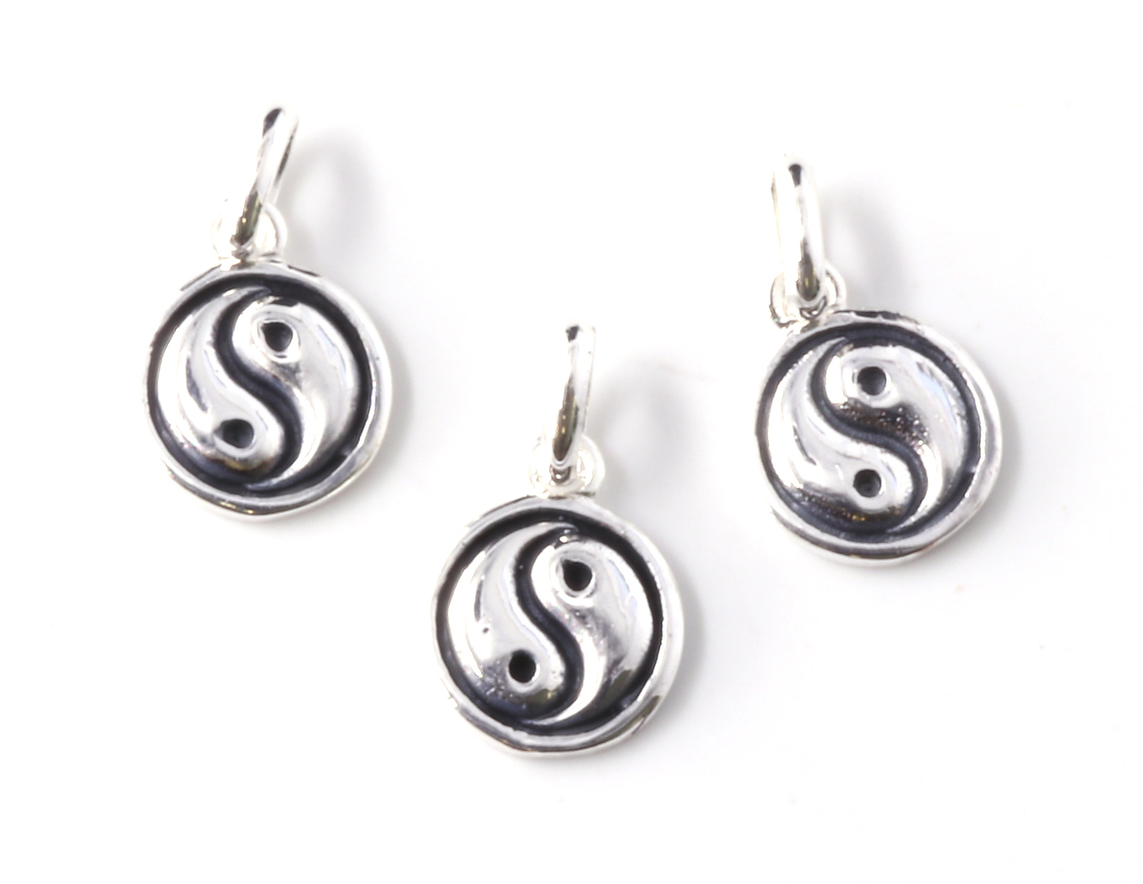 Immagine di Ying Yang 9mm Anhänger, Silber 925 (3er Set)