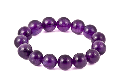 Bild von Amethyst Kugeln 14mm Armband TOP