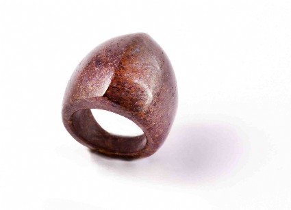 Bild von Bronzit Ring "Marquise" 30x25mm