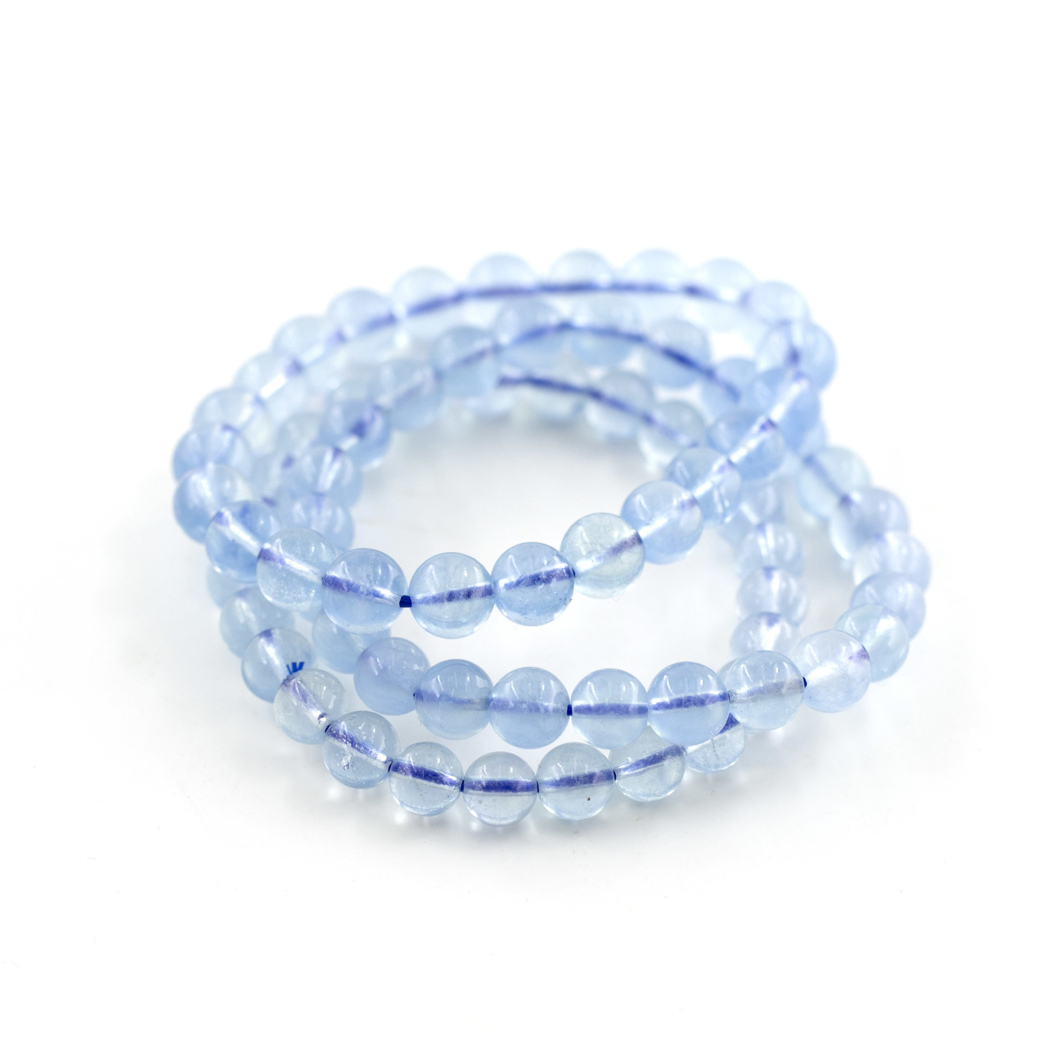 Image de Aquamarin Kugeln 6mm Armband EXTRA