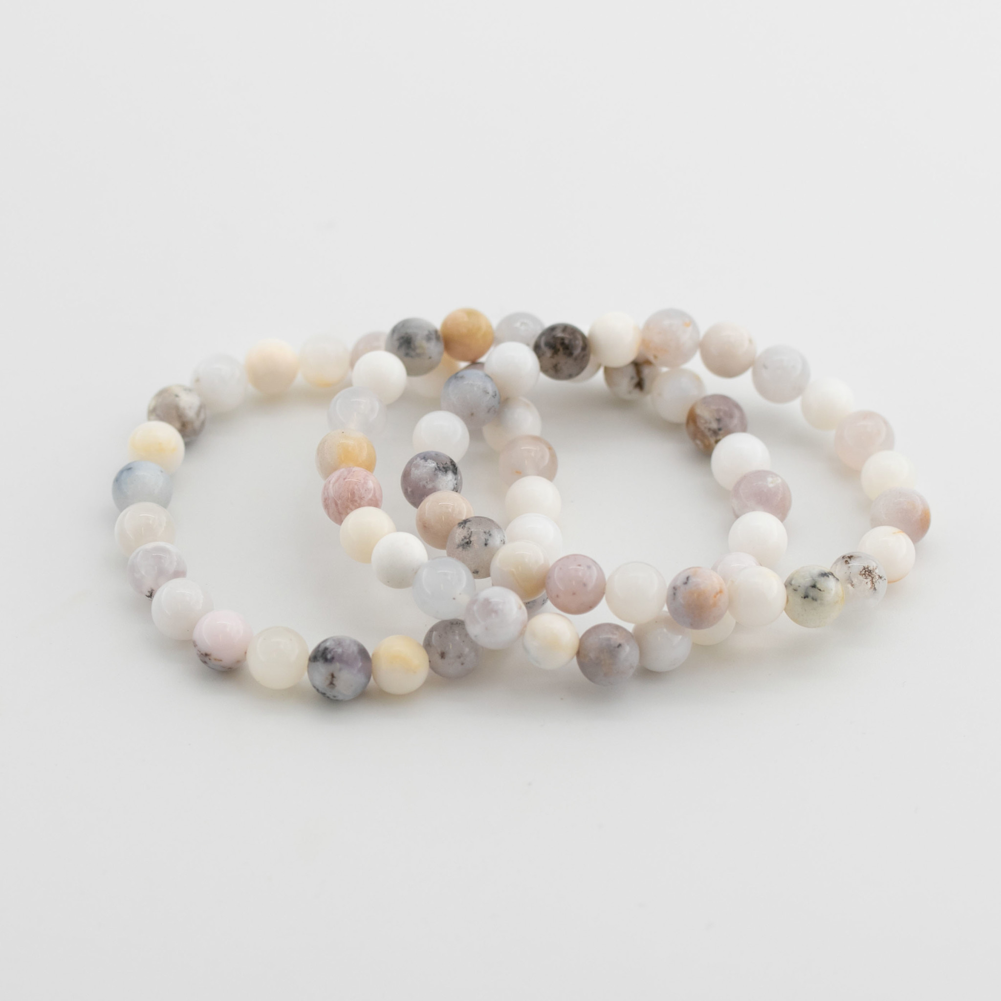 Image de Weisser Opal Kugeln  8mm Armband