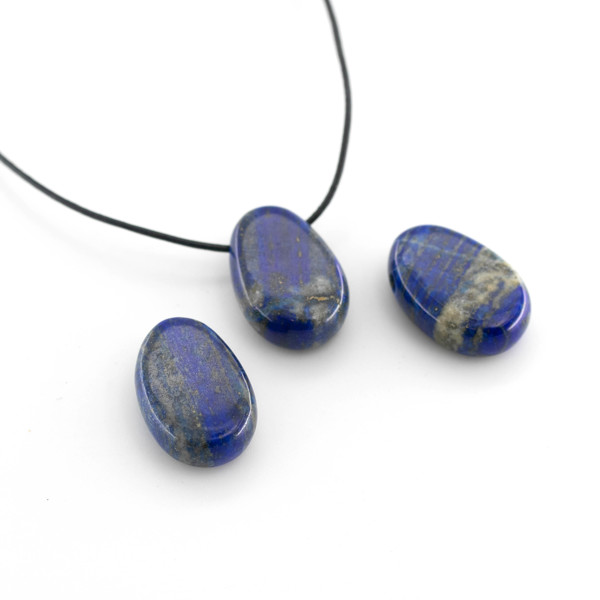 Bild von Lapis Nugget-Tropfen 20x30mm mit 3mm Loch Anhänger 