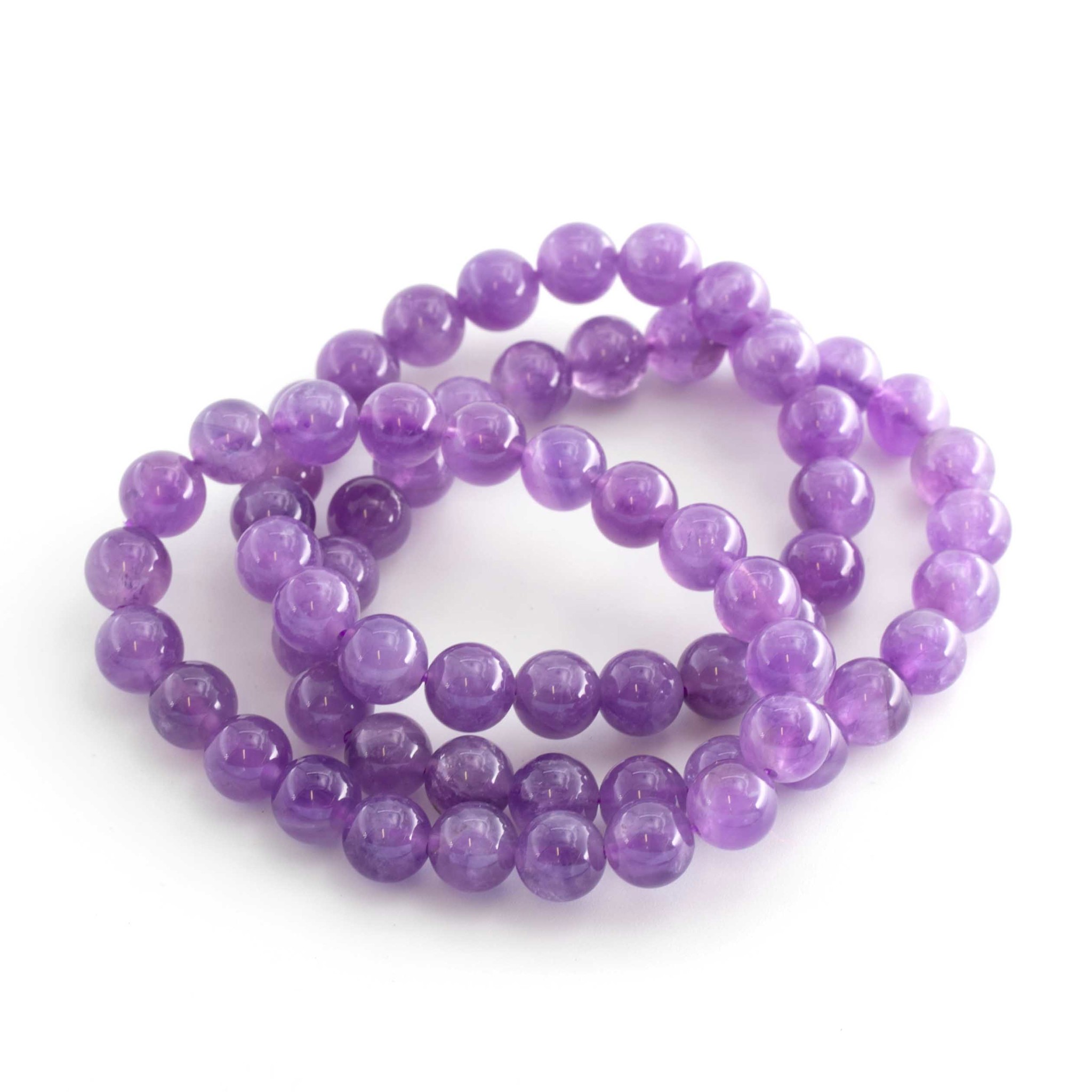 Image de Amethyst Kugeln 8mm Armband, 17-18cm (Lavendel)