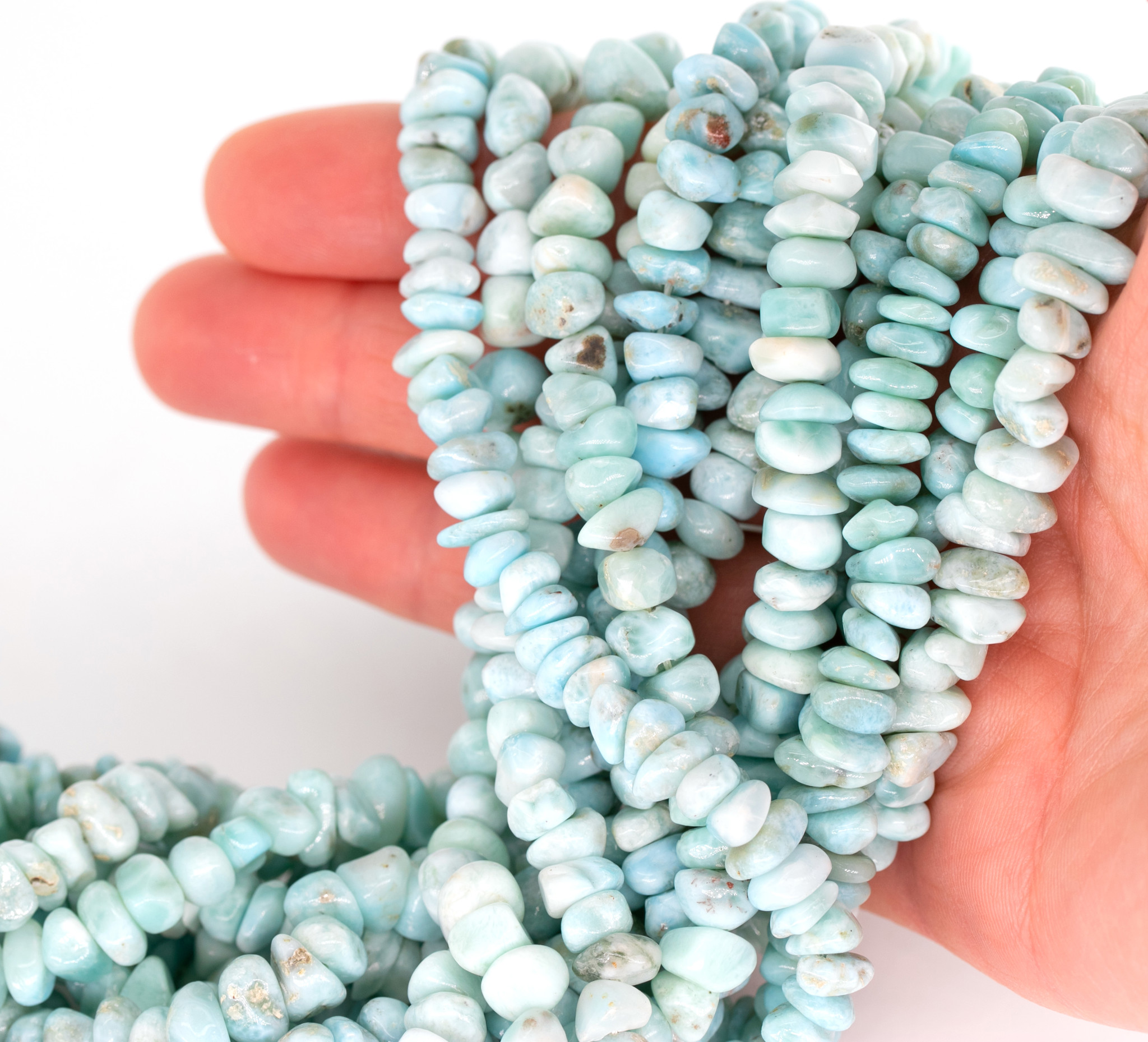 Larimar Splitter 7-8mm Strang
