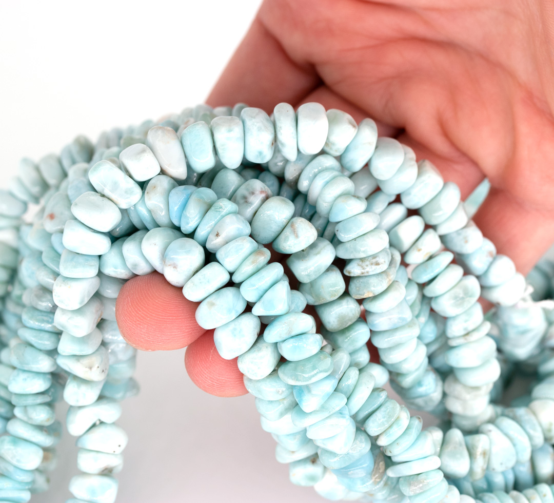 Larimar Splitter 8-9mm Strang