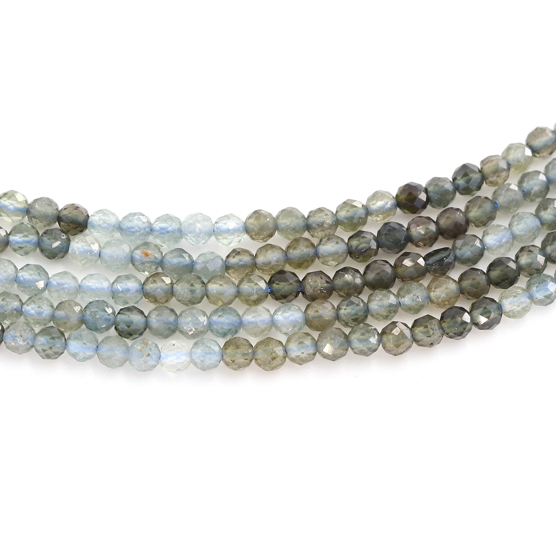 Image de Turmalin farbig fac. Kugeln  3mm Strang (grün-blau)
