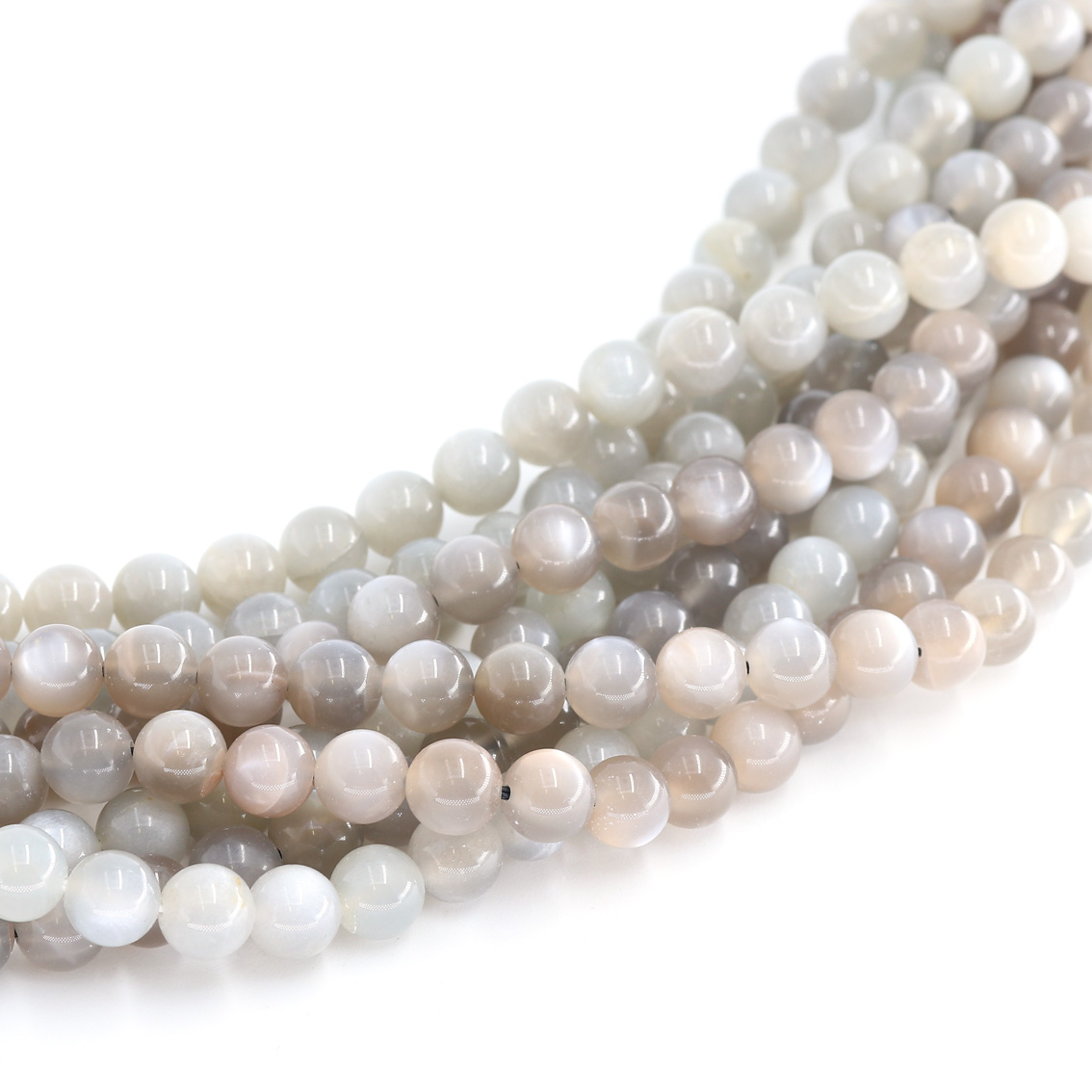 Immagine di Perline di luna 8 mm a filo (grigio)