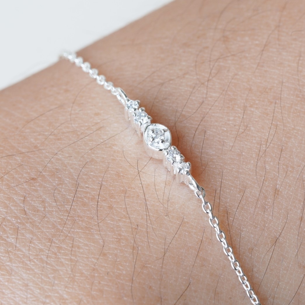 Immagine di "Golden Star". CZ. Armband. Silber 925 