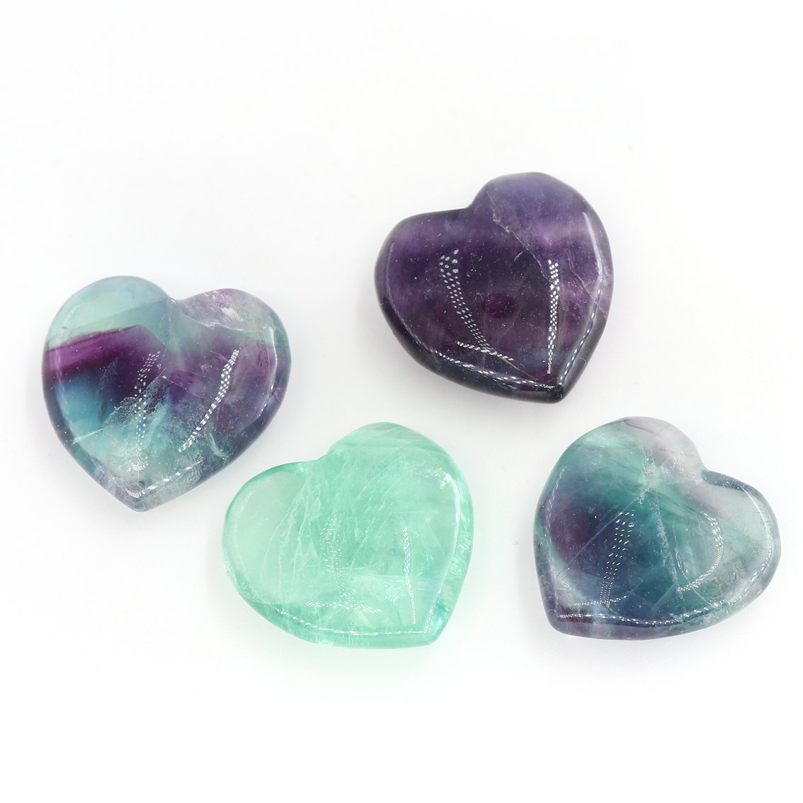 Bild von Fluorit "Love Hearts" 25x10mm TOP Extra