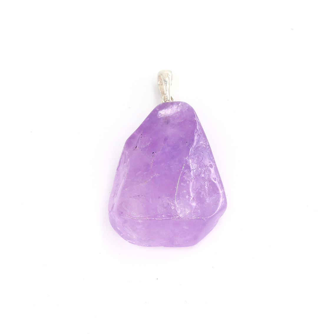 Bild von Amethyst Scheibe 20x25mm mit Natur-Rand Anhänger