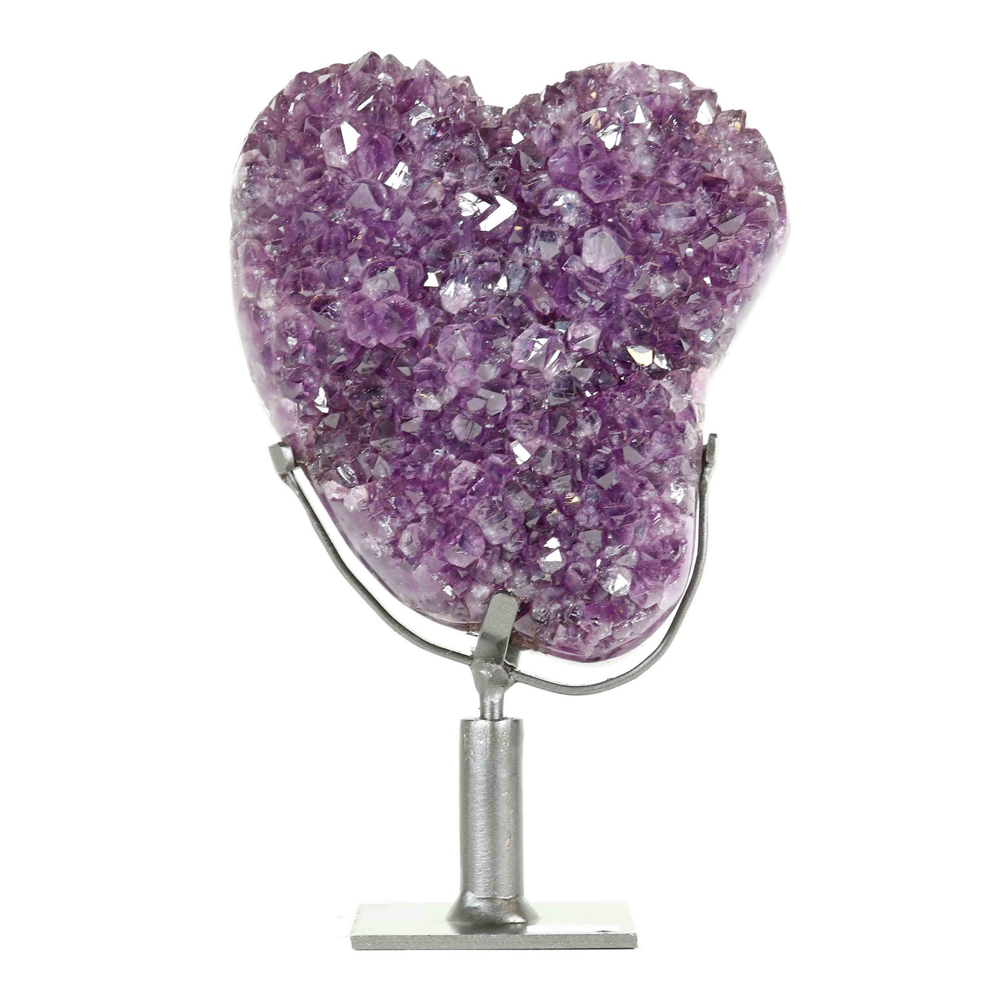 Bild von Amethyst Geoden auf Display drehend, 25.5cm hoch (Uruguay)