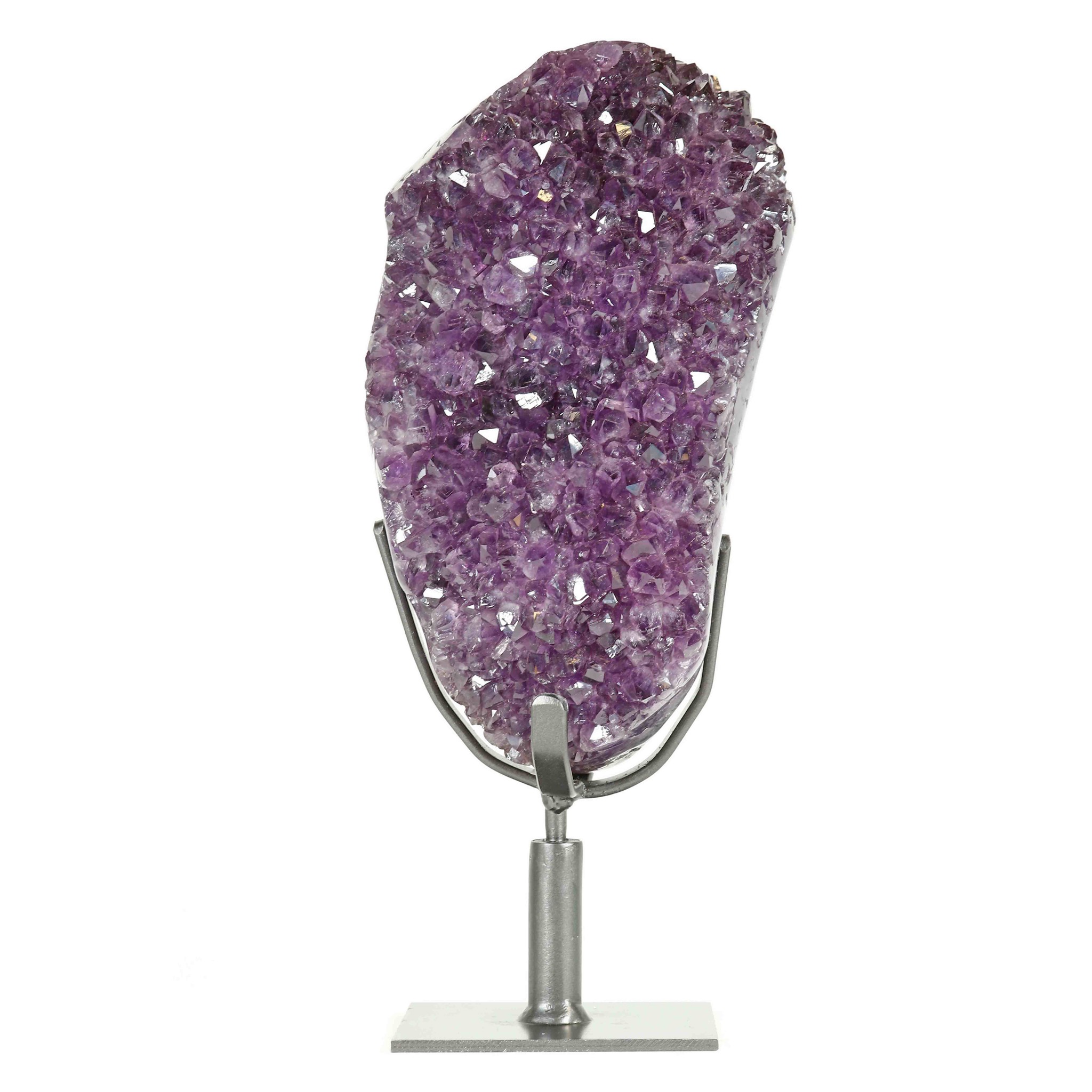 Bild von Amethyst Geoden auf Display drehend, 35cm hoch (Uruguay)