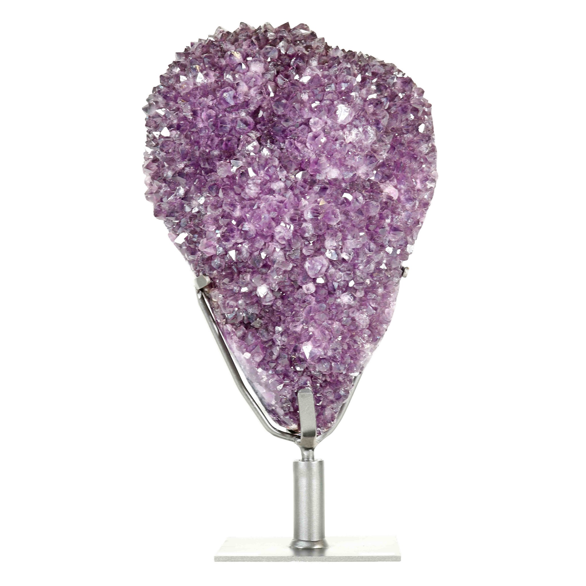 Bild von Amethyst Geoden auf Display drehend, 42cm hoch (Uruguay)
