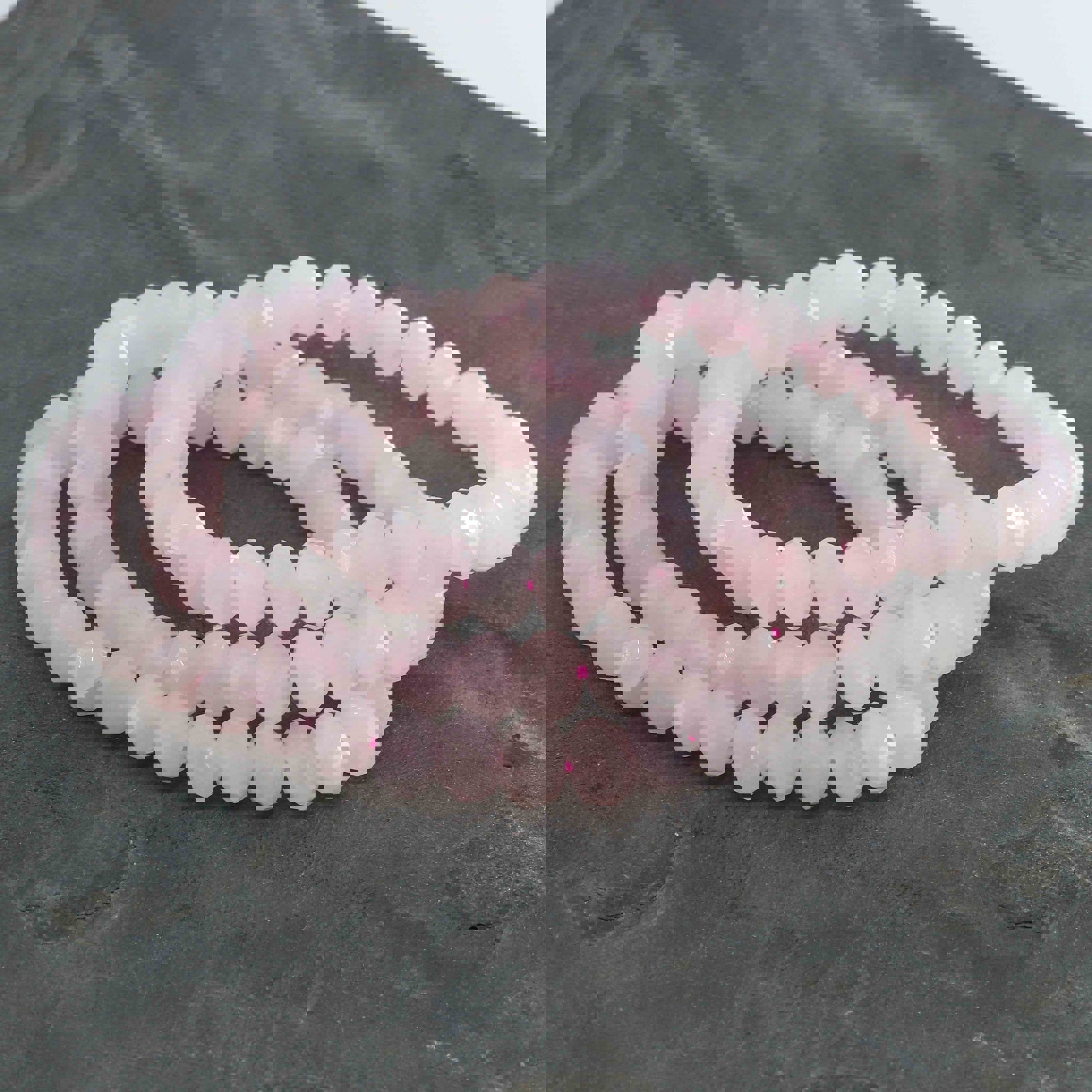 Immagine di Rosenquarz fac. Button  8mm Armband