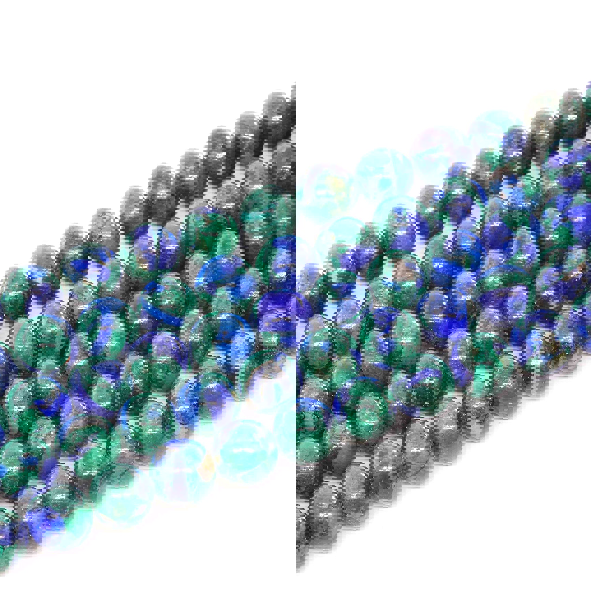 Bild von Azurit-Malachit Kugeln  6mm Strang Extra