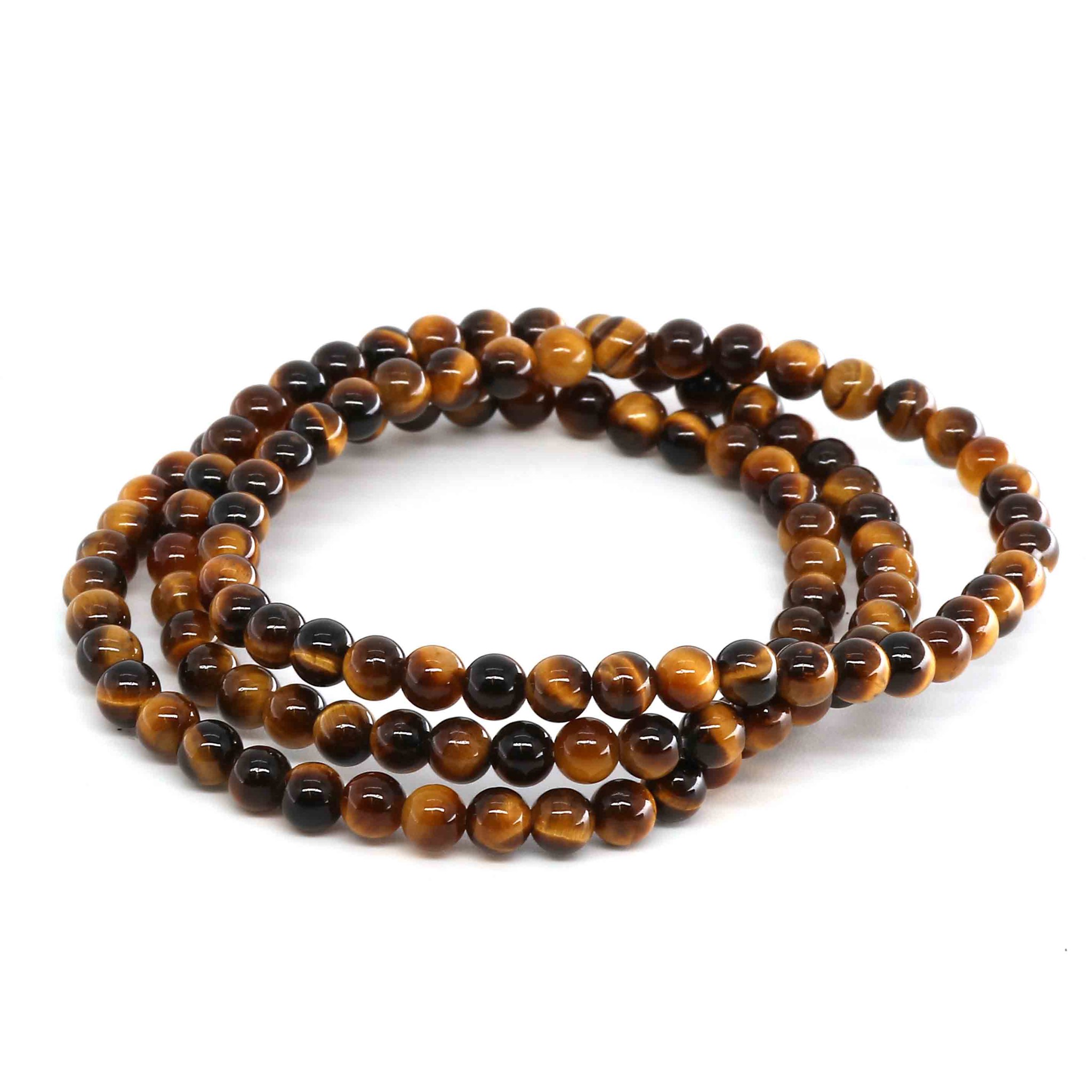 Image de Tigerauge Kugeln  4mm Armband
