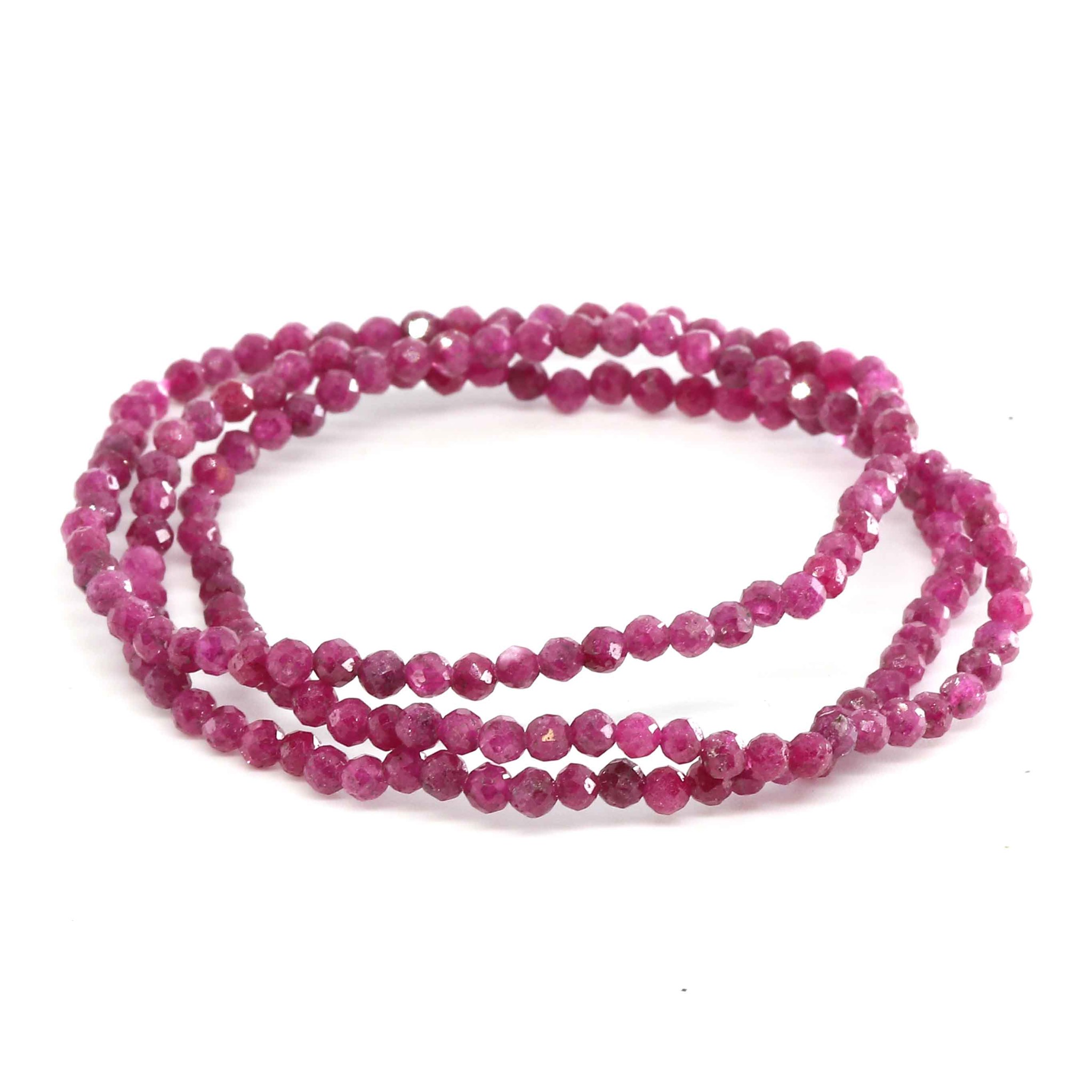 Image de Rubin fac. Kugeln  3mm Armband (gefärbt)