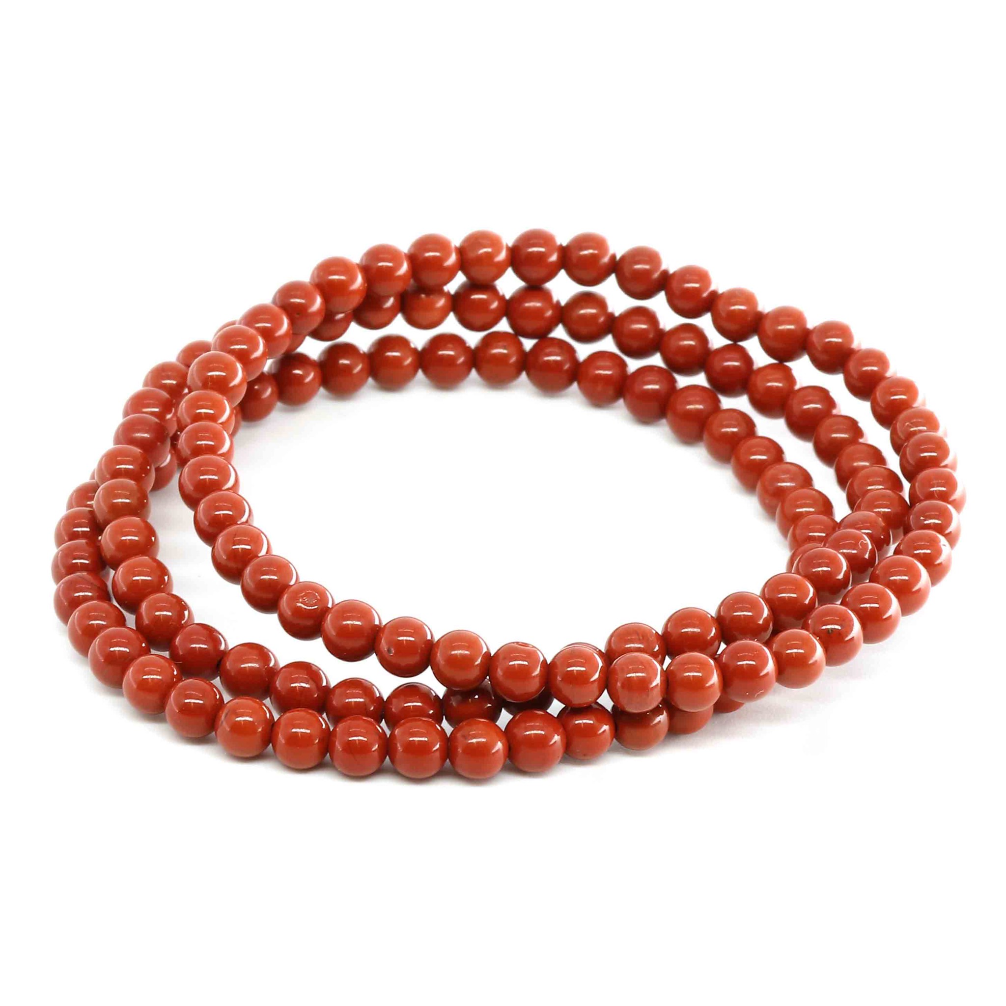 Image de Roter Jaspis Kugeln  4mm Armband, Standard