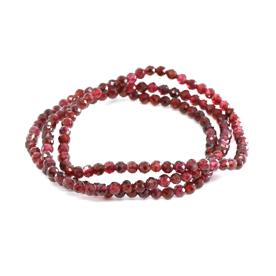 Image de Granat rot fac. Kugeln  4mm Armband