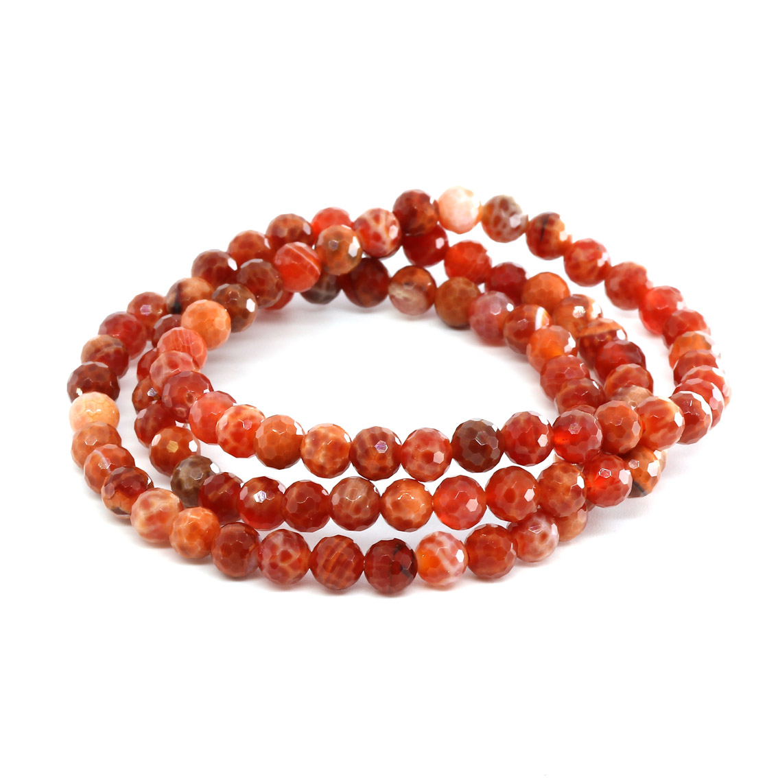 Image de Feuerachat (erhitzt) fac. Kugeln Armband
