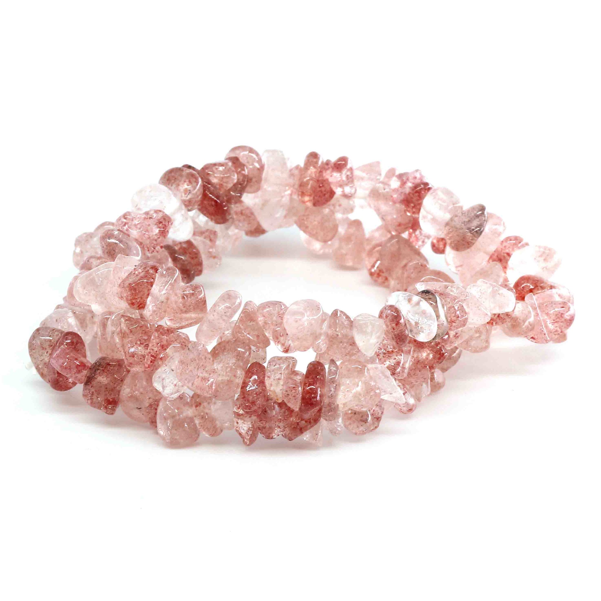 Bild von Erdbeerquarz Chips 5-10mm Armband