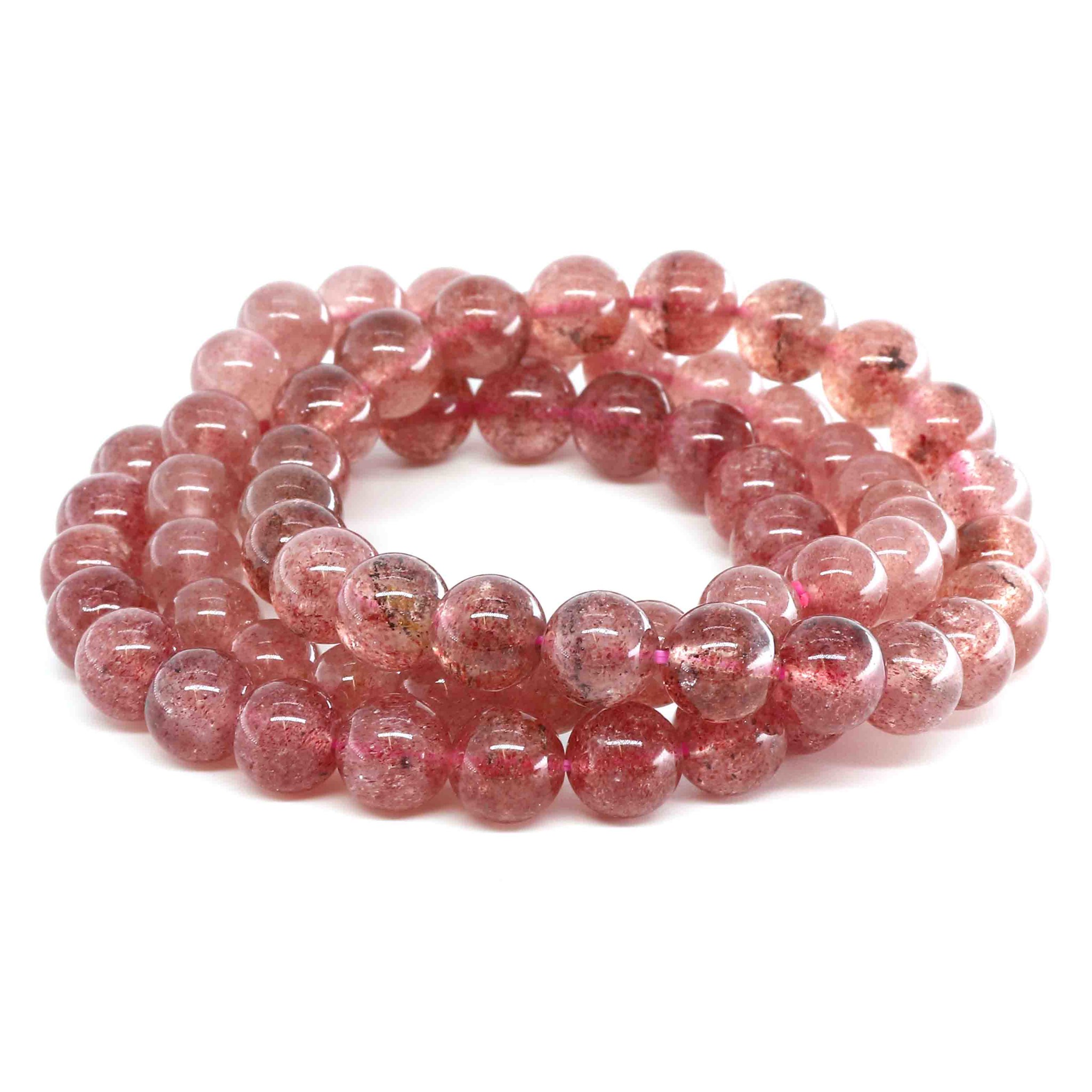 Bild von Erdbeerquarz Kugeln  8mm Armband Extra