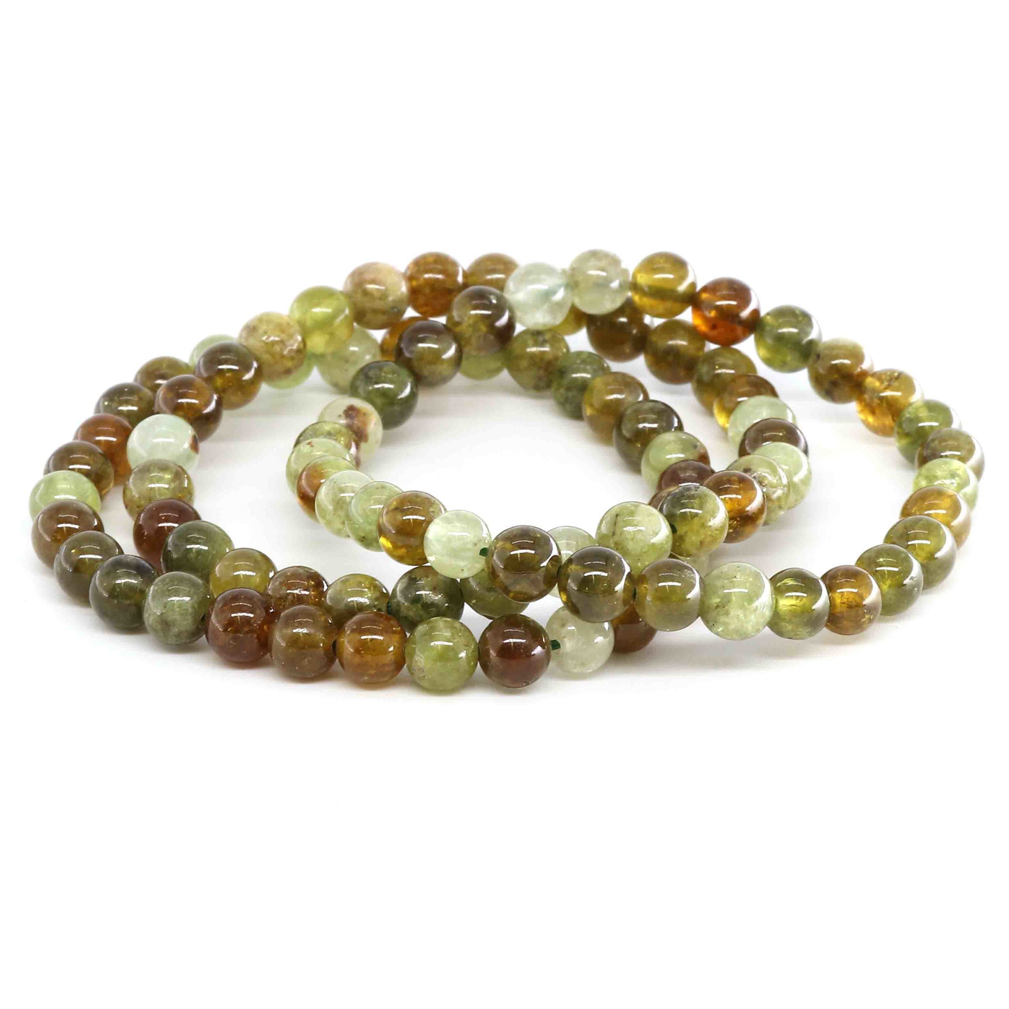 Bild von Grüner Granat Kugeln  6mm Armband
