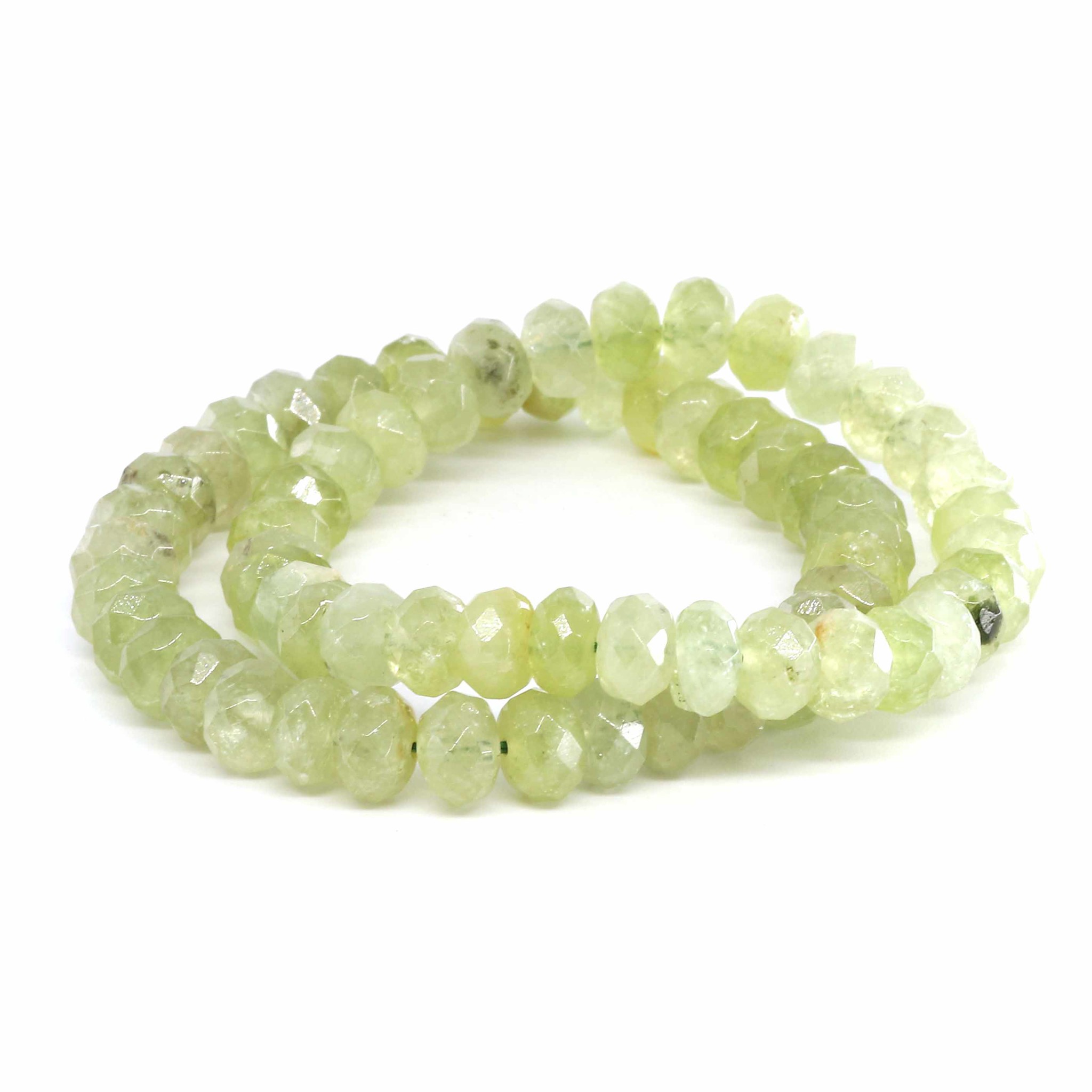 Bild von Grüner Granat fac. Button  8mm Armband