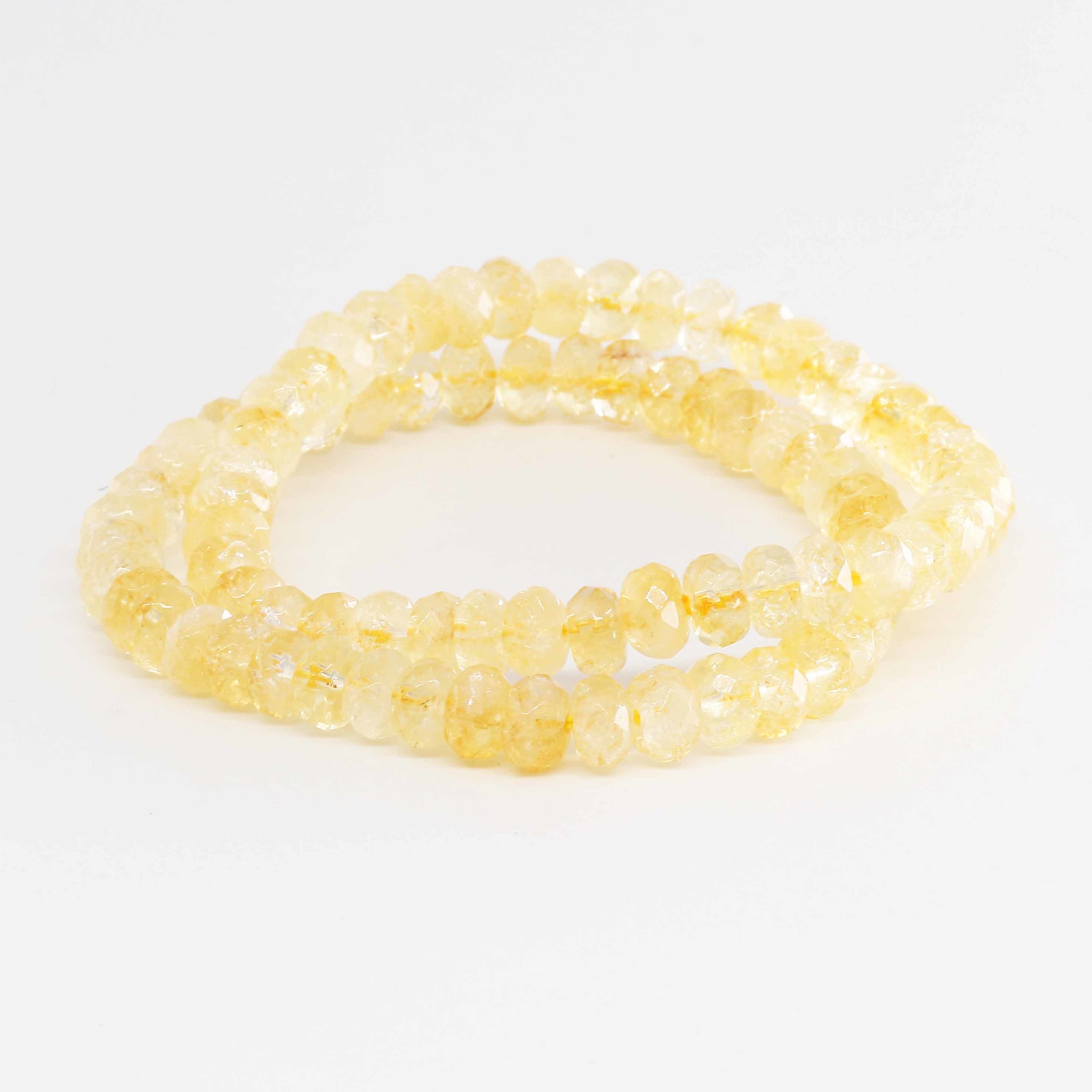 Bild von Citrin fac. Button  6mm Armband