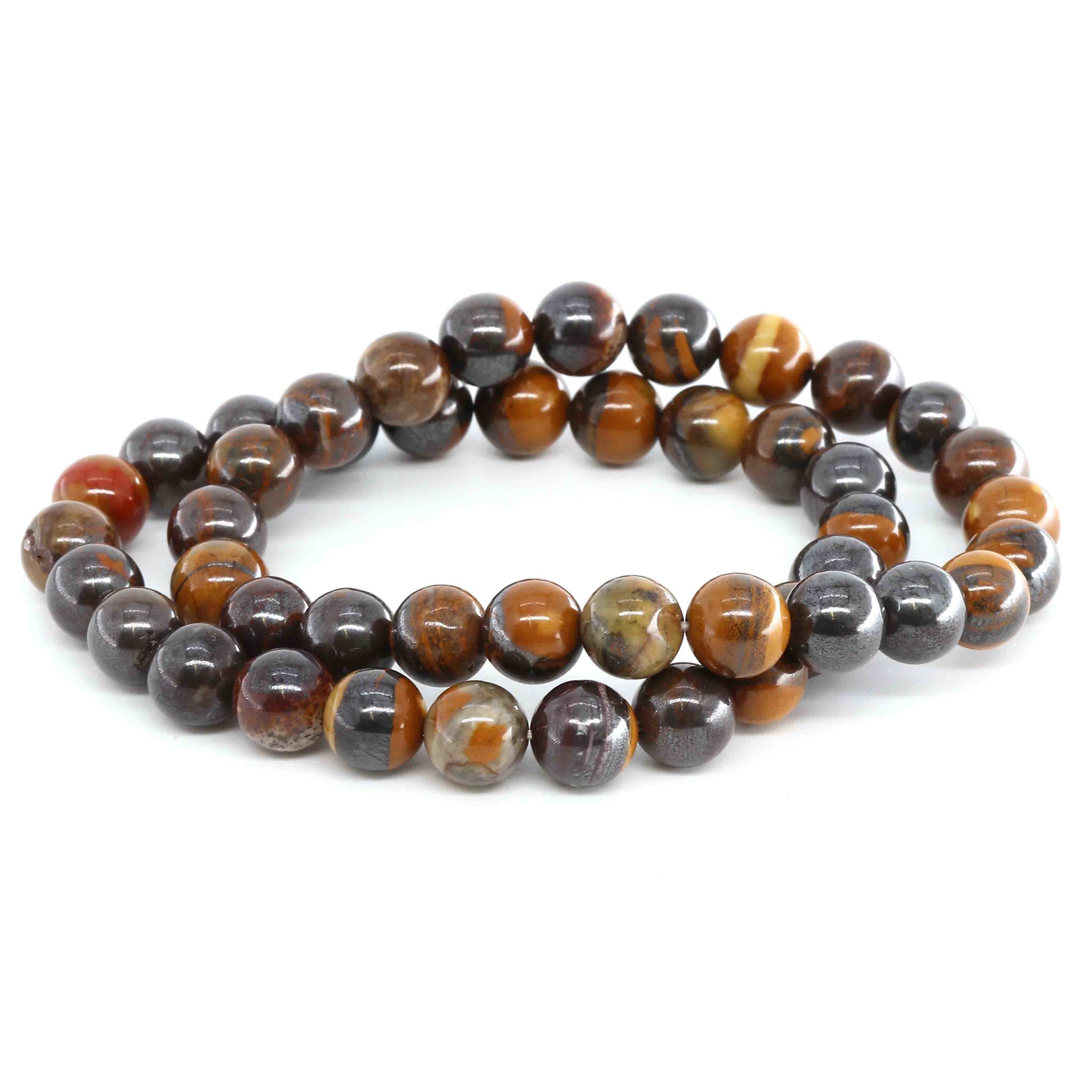 Bild von Tigereisen Kugeln  8mm Armband (Jaspis)