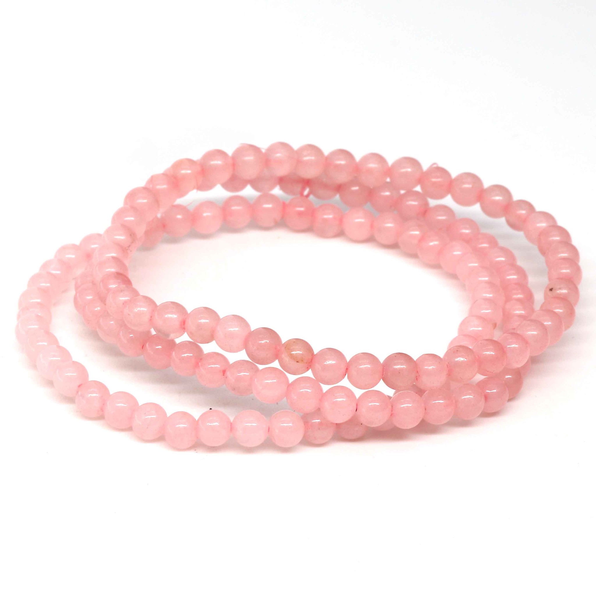 Bild von Rosenquarz Kugeln  4mm Armband A-Qualität