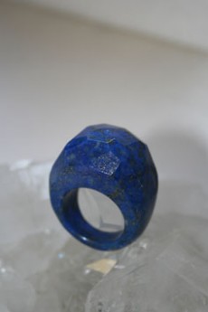 Bild von Lapis Ring facettiert Marquise 