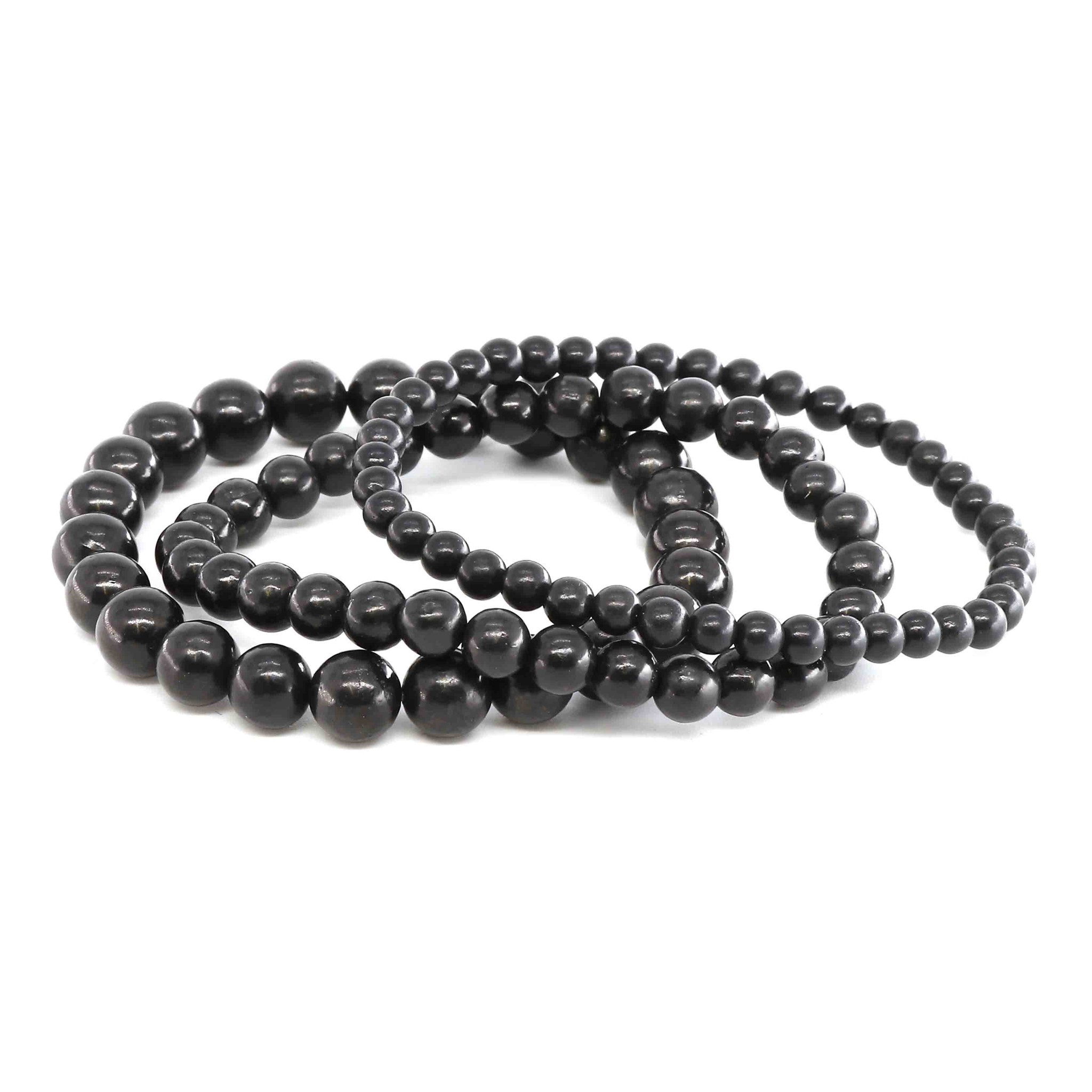 Image de Schungit Kugeln Armband