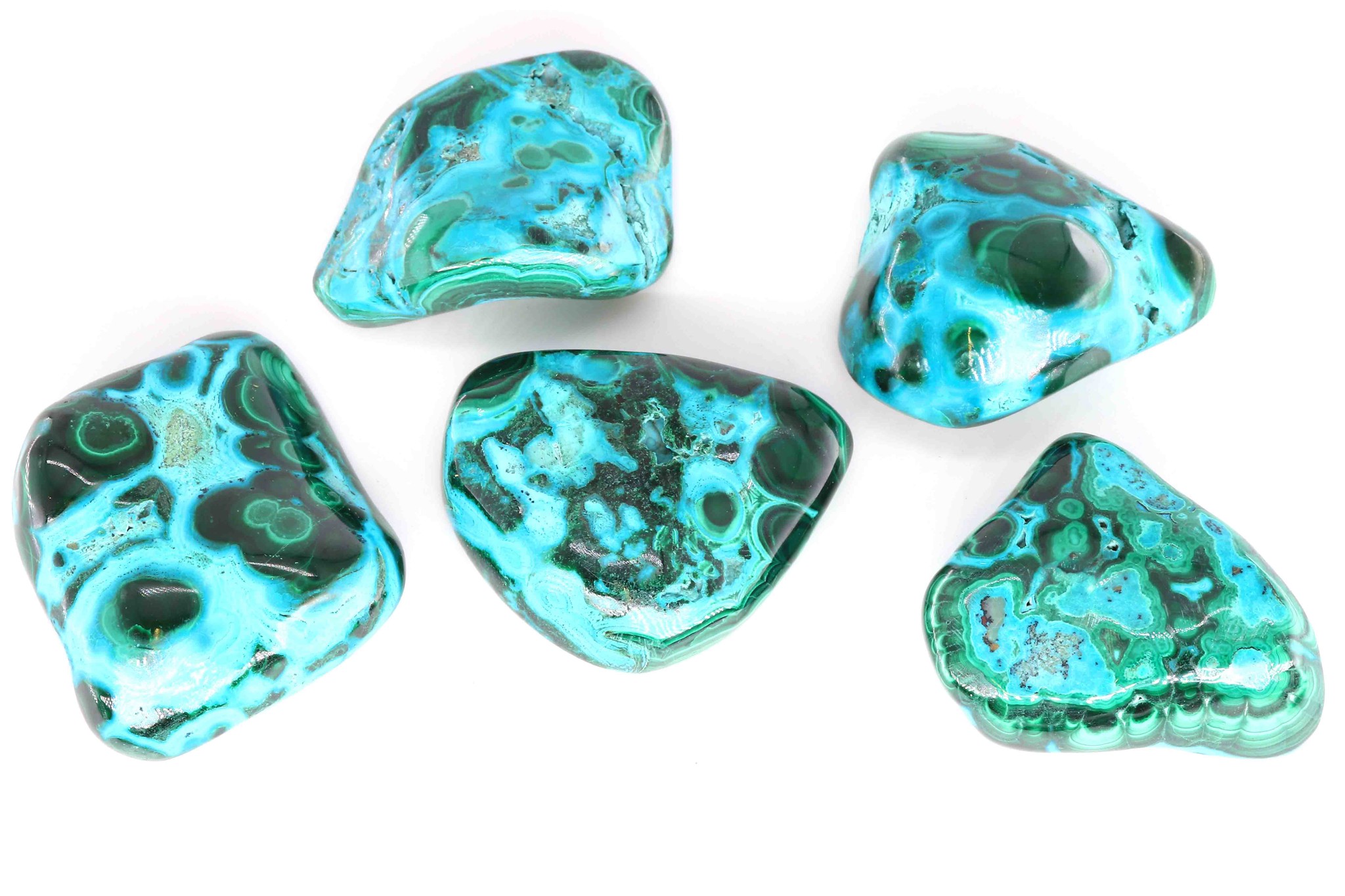 Bild von Chrysokoll-Malachit Handschmeichler Free-Form