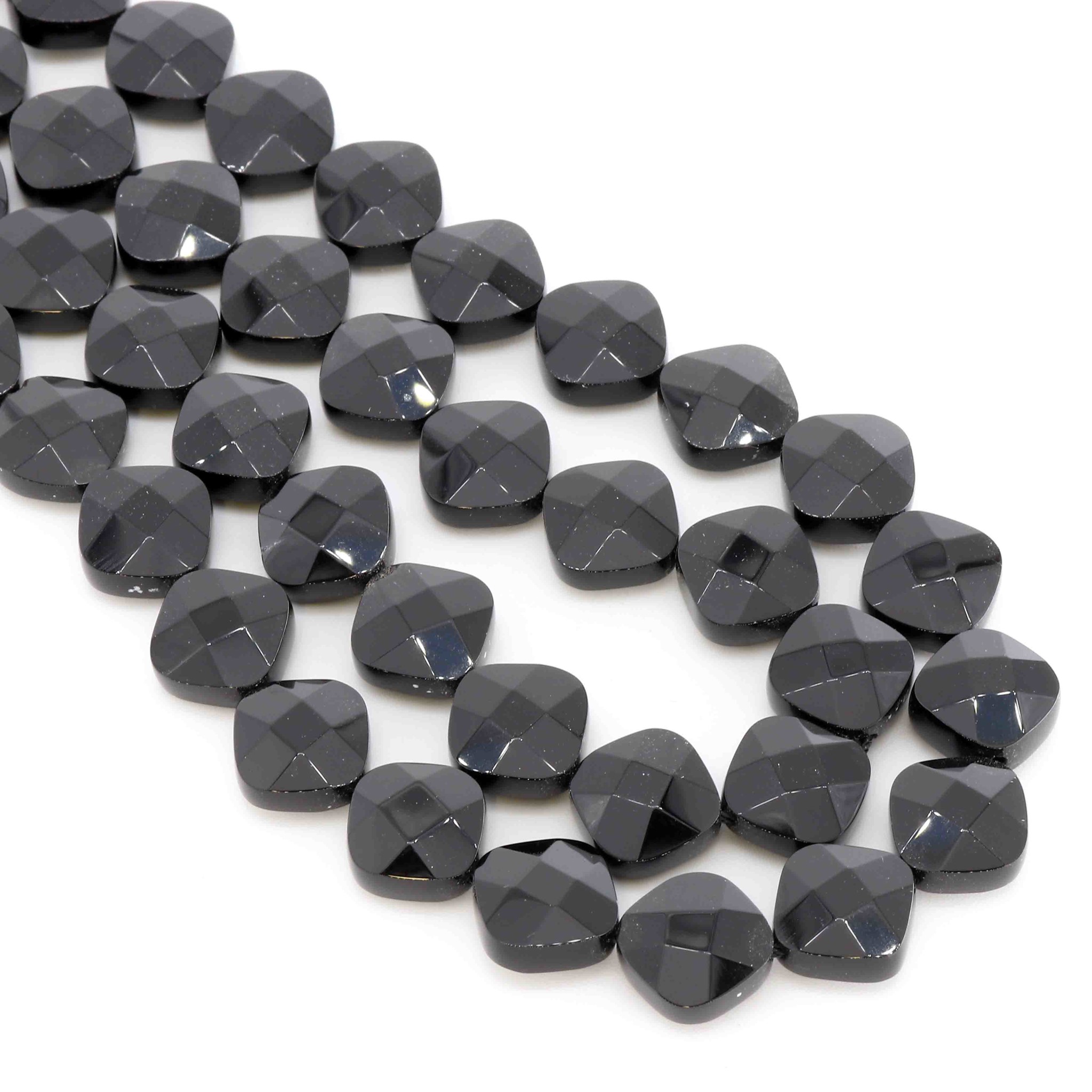 Onyx Quadrat fac. quer 14mm Strang