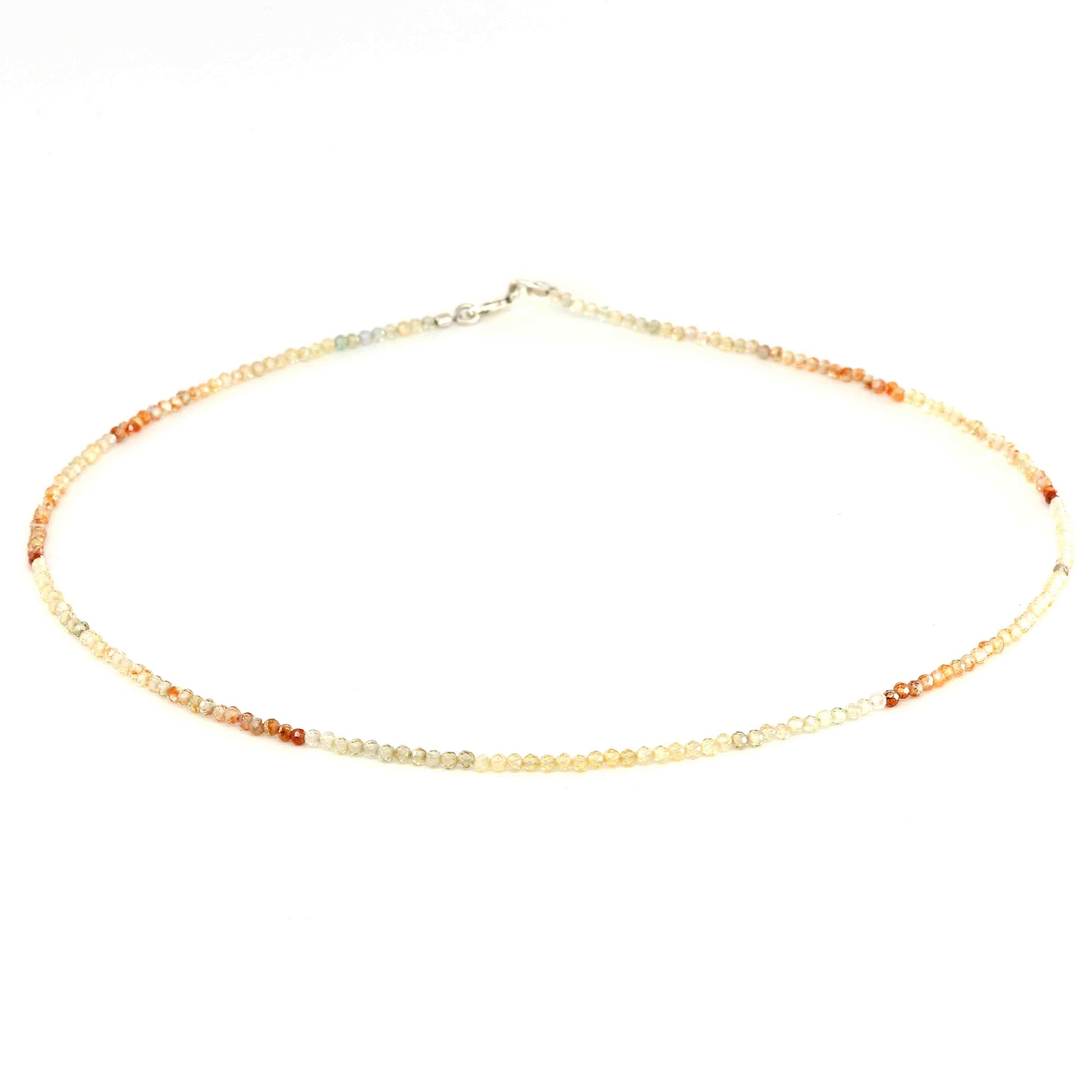 Image de Zirkon fac. Kugeln  2.5mm Halskette mit Silberverschluss