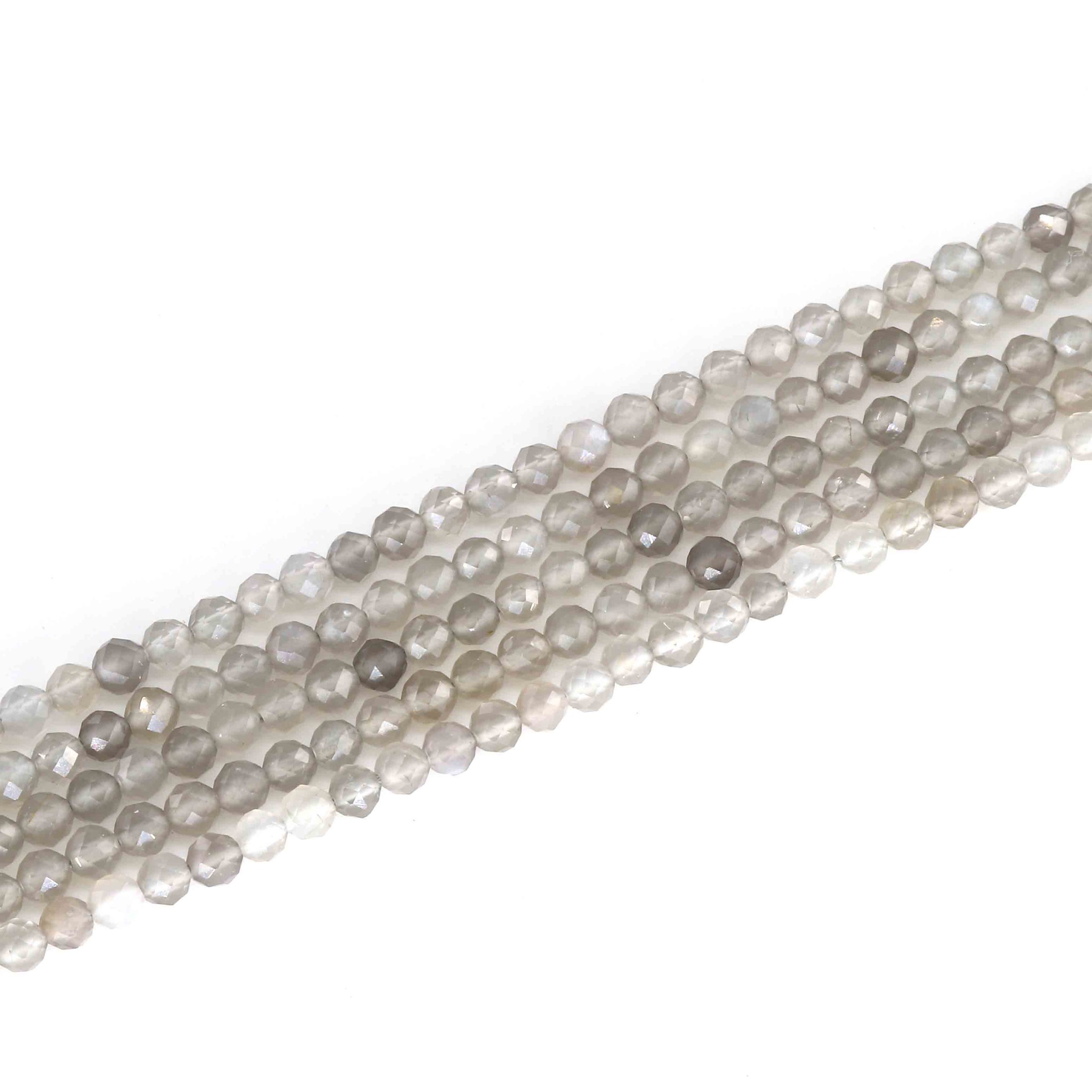 Image de Mondstein fac. Kugeln  4mm Strang (grau)