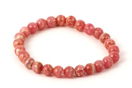 Bild von Rhodochrosit Kugeln 10mm Armband TOP