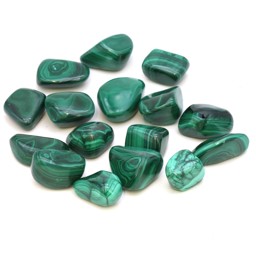 Zeige Details für Malachit Trommelsteine (VE: 300g) Bild von Malachit Trommelsteine (VE: 300g)